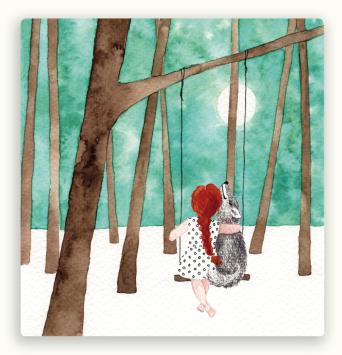 Vierkante postkaart LY21