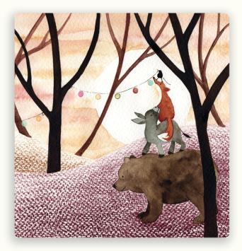 Vierkante postkaart LY22