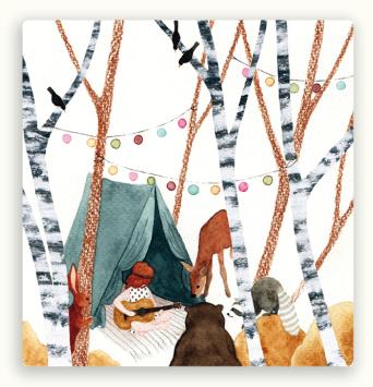 Vierkante postkaart LY40