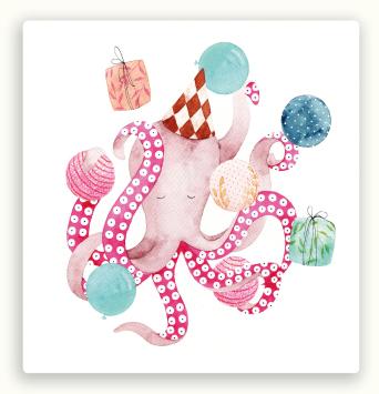 Vierkante postkaart LY57