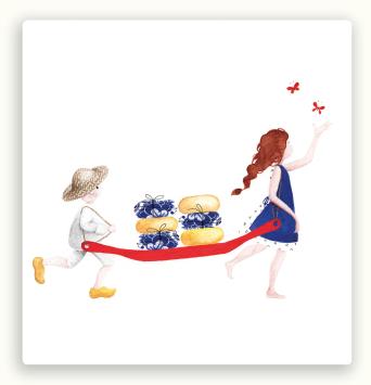 Vierkante postkaart LY66