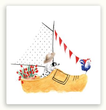 Vierkante postkaart LY67