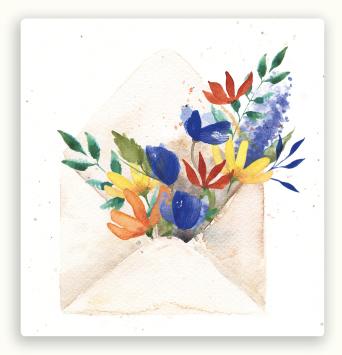 Vierkante postkaart LY75