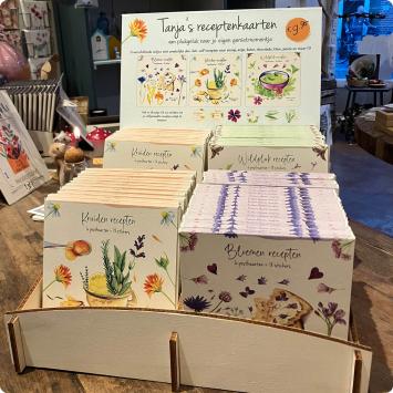Tanja's recepten display gevuld 45 setjes